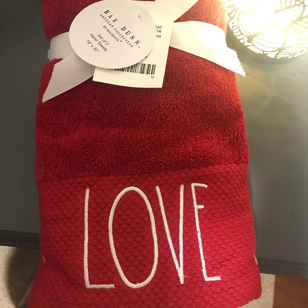 Rae Dunn Valentine’s Hand Towels